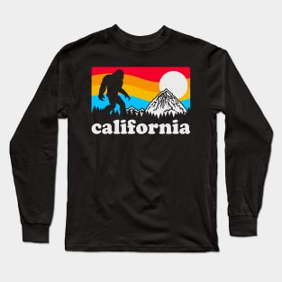 Bigfoot California Sasquatch Creature, Cryptid Sunset, CA State Parks Long Sleeve T-Shirt